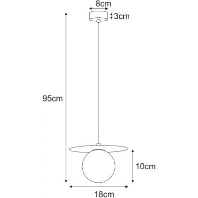 Kaja Robin lampa wisząca 1x10 W biała K-5430