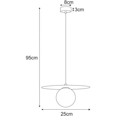 Kaja Robin lampa wisząca 1x10 W biała K-5431