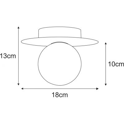 Kaja Robin lampa podsufitowa 1x10 W biała K-5432