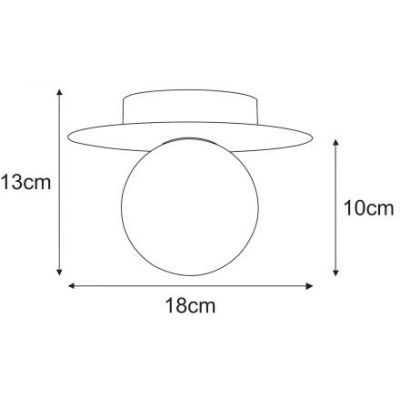 Kaja Robin lampa podsufitowa 1x10 W biała-miętowa K-5452