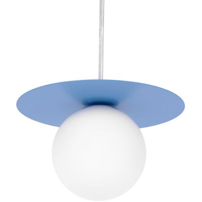 Kaja Robin lampa wisząca 1x10 W biała-niebieska K-5445