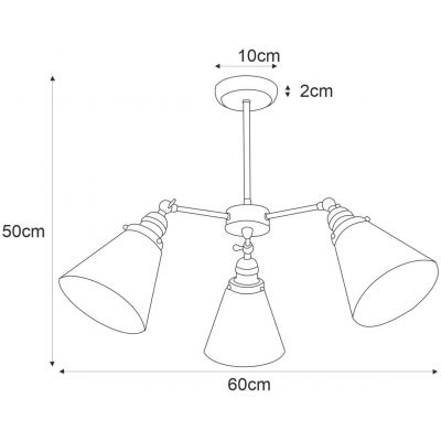 Kaja Samanta lampa podsufitowa 3x40W czarna K-8037B-3