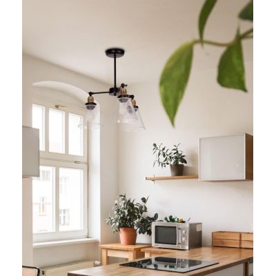 Kaja Samanta lampa podsufitowa 3x40W czarna K-8037B-3