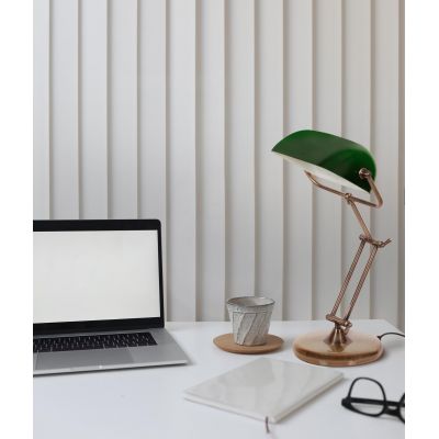 Kaja Mida lampa biurkowa 1x40W zielony/patyna K-8041