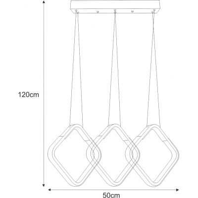 Kaja Hild lampa wisząca 3x54W LED czarna K-8160