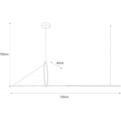 Kaja Mona lampa wisząca 1x12W LED czarny K-8188