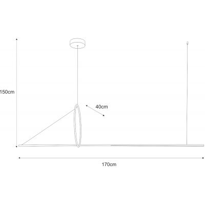 Kaja Mona lampa wisząca 1x18W LED czarny K-8189