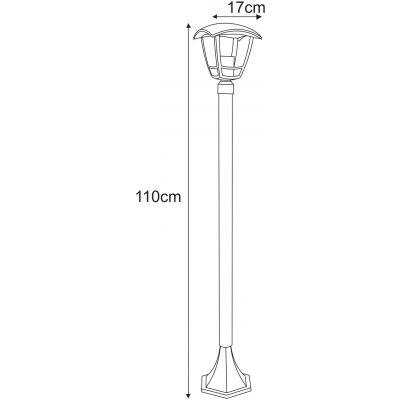 Kaja Napoli lampa stojąca zewnętrzna 1x40 W czarna K-8202