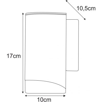 Kaja Prima kinkiet zewnętrzny 1x28 W czarny K-8203