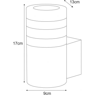 Kaja Solin kinkiet zewnętrzny 1x40 W czarny K-8205