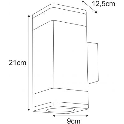 Kaja Tamiza kinkiet zewnętrzny 2x28 W czarny K-8207