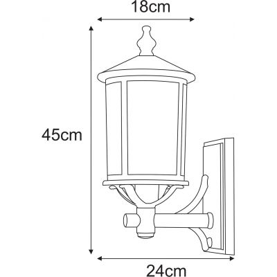 Kaja Prima kinkiet zewnętrzny 1x60 W czarny K-8210