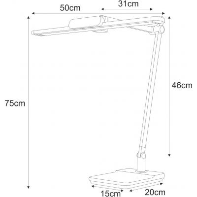 Kaja Ares lampa biurkowa 1x12 W grafitowa K-BL1321GRAFIT