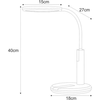 Kaja Eris lampa biurkowa 1x12 W czarna K-BL1513ACZARNY