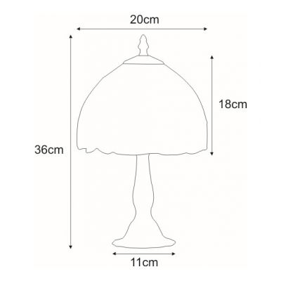 Kaja Teco lampa stołowa 1x40 W multikolor K-G08789