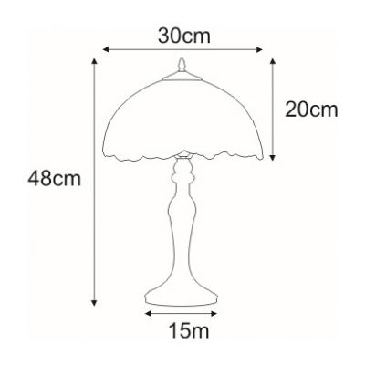 Kaja Witraż lampa stołowa 1x60 W multikolor K-G121122