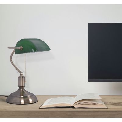 Kaja Bank lampa stołowa 1x15 W zielona K-MT-207