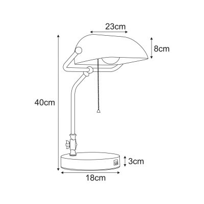 Kaja Bank lampa stołowa 1x15 W zielona K-MT-208