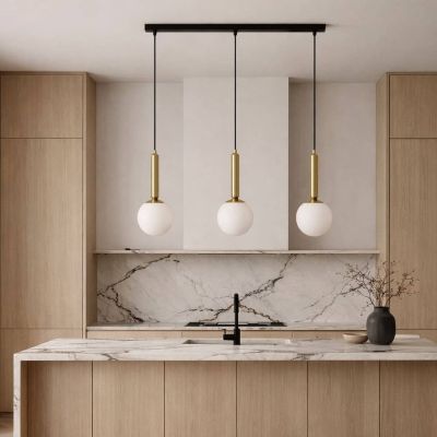 Kaja Toki lampa wisząca 3x10 W biała-czarna-patyna K-5861