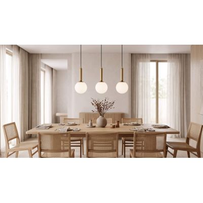 Kaja Toki lampa wisząca 3x10 W biała-czarna-patyna K-5861