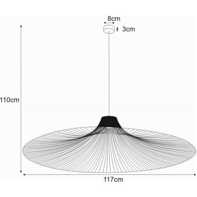 Kaja Dot lampa wisząca 1x60W czarna KP-09