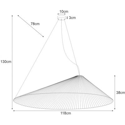 Kaja Peak lampa wisząca 1x60W czarna KP-10