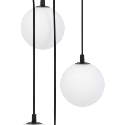 Kaja Aspen lampa wisząca 13x10 W biała-czarna KP-29