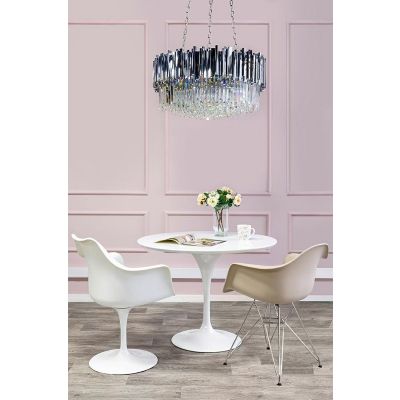 King Home Imperial 80 lampa wisząca 16x40W srebrna/kryształ przezroczysty DW-D5688M.SILVER