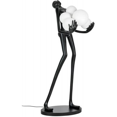 King Home Human lampa stojąca 6x30W czarny/biały JL009