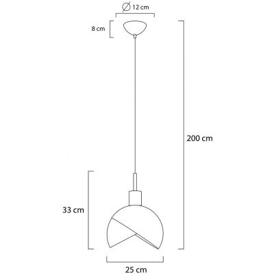 King Home Globo 25 lampa wisząca 1x40W złoty mat/szkło przydymione MD10160-1-250