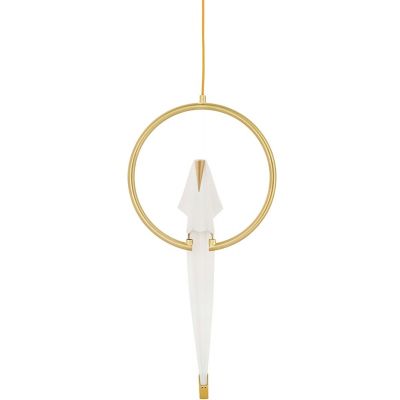 King Home Loro Circle lampa wisząca 1x12W LED złota/biała MD8113-1A