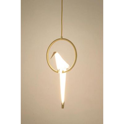 King Home Loro Circle lampa wisząca 1x12W LED złota/biała MD8113-1A