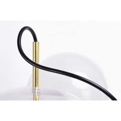 Moosee Capri lampa wisząca 2x7 W czarna-przezroczysta-złota MSE1501100545