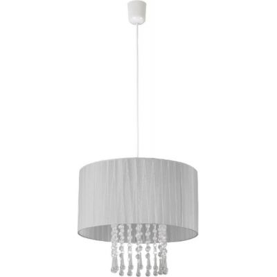 Lampex Wenecja lampa wisząca 1x60W biała/popiel 153/1POP
