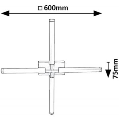Rabalux Tilora kinkiet 4x16 W biały-czarny 75046