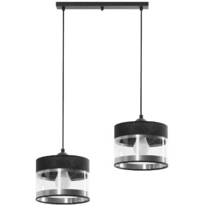 Lampex Leone lampa wisząca 2x40W czarna 854/2L