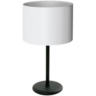 Lampex Heos lampa stołowa 1x60W czarna/biała/srebrna 915/LM