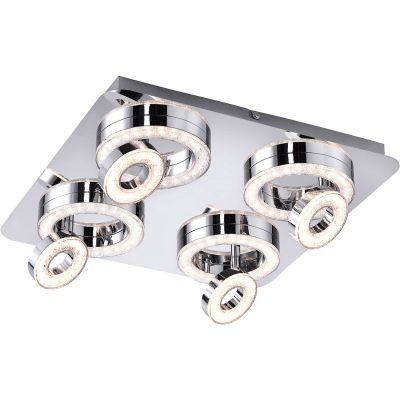 Leuchten Direkt Tim lampa podsufitowa 4x2,8W+4x3,1W chrom 14522-17