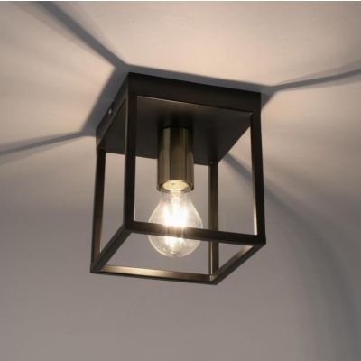 Leuchten Direkt Fabio lampa podsufitowa 1x60W czarny/mosiądz mat 15816-60