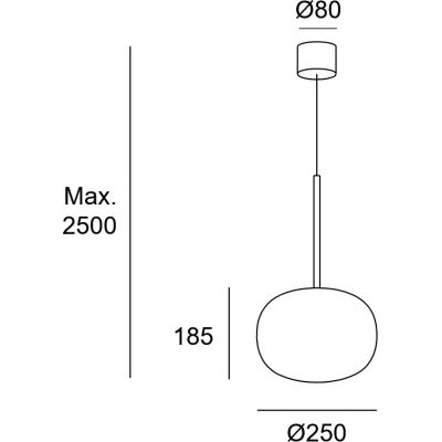 Leds C4 Alive lampa wisząca 1x6,9W LED czarna/przezroczysta 00-6671-05-F1