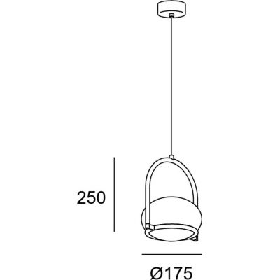 Leds C4 Coco lampa wisząca 1x9W LED czarna/biała 00-7984-05-M1