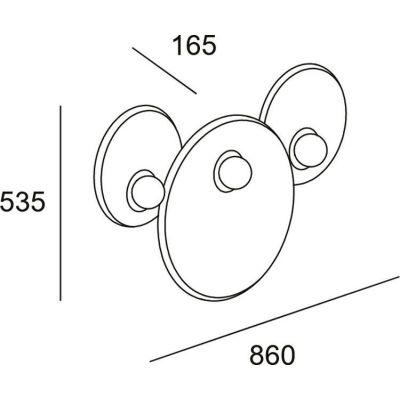 Leds C4 Trip kinkiet 3x9W LED biały 05-8363-05-14