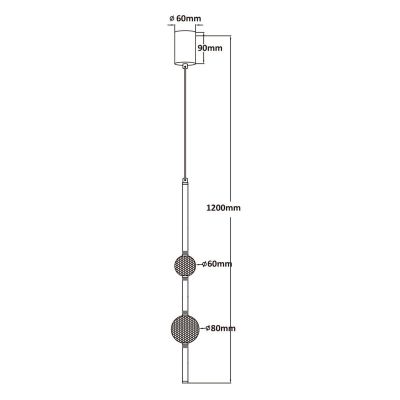 Light Prestige Vaku lampa wisząca 1x8 W złota LP-719/2PGD