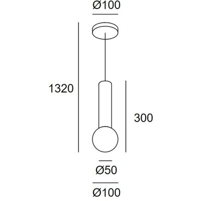 Leds C4 Mist Pendant lampa wisząca 1x9W czarna 00-8337-05-F9