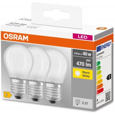 Osram LED Lamps żarówki LED Multipack 3x4 W 2700 K E27