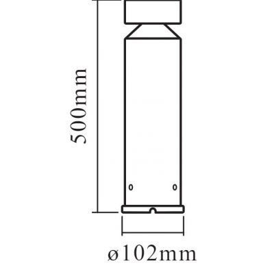Ledvance Endura Style Cylinder lampa stojąca zewnętrzna 1x6W LED stal nierdzewna