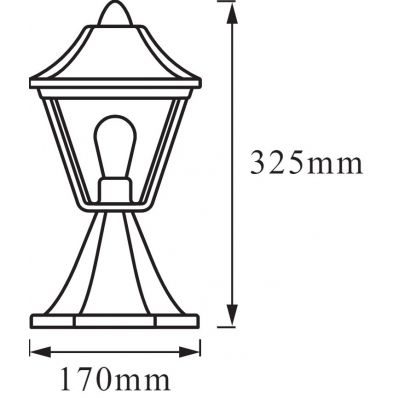 Ledvance Endura Classic Trad lampa stojąca zewnętrzna 1x60W LED stare złoto/przezroczysta