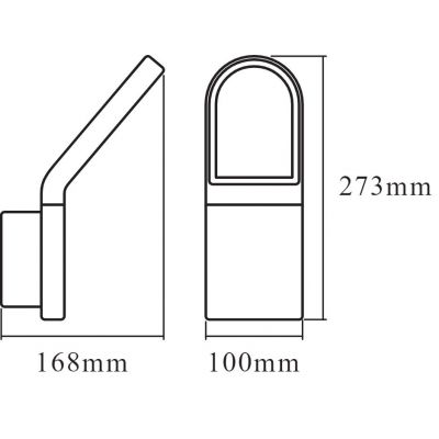 Ledvance Endura Style Wall kinkiet zewnętrzny 1x12W LED ciemny szary