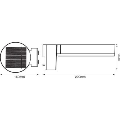 Ledvance Endura Style Solar kinkiet solarny 1x6 W czarny