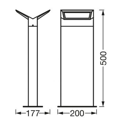 Ledvance Endura Style Bat lampa stojąca zewnętrzna 1x9,5W LED ciemny szary